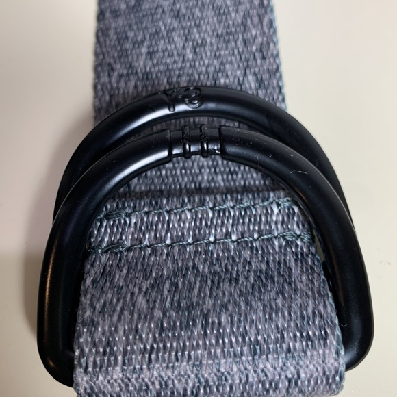 Y-3 Yohji Yamamoto Logo Belt Heather Gray Leather Embossed Accent and Buckle - Picture 3 of 6